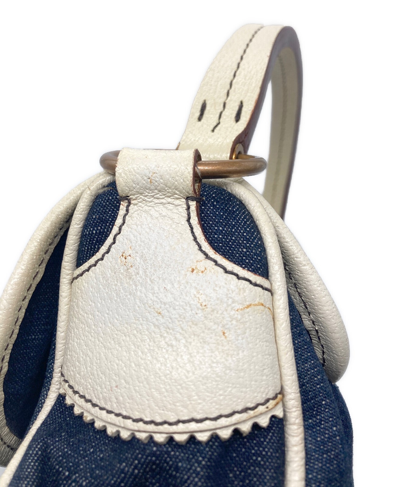 Miu Miu Denim One Shoulder Bag Multicolor — image 8