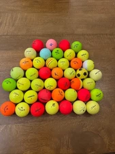 Used Multi-colored Assorted AAAA Golf Balls Mixed Brands Great Condition (40)