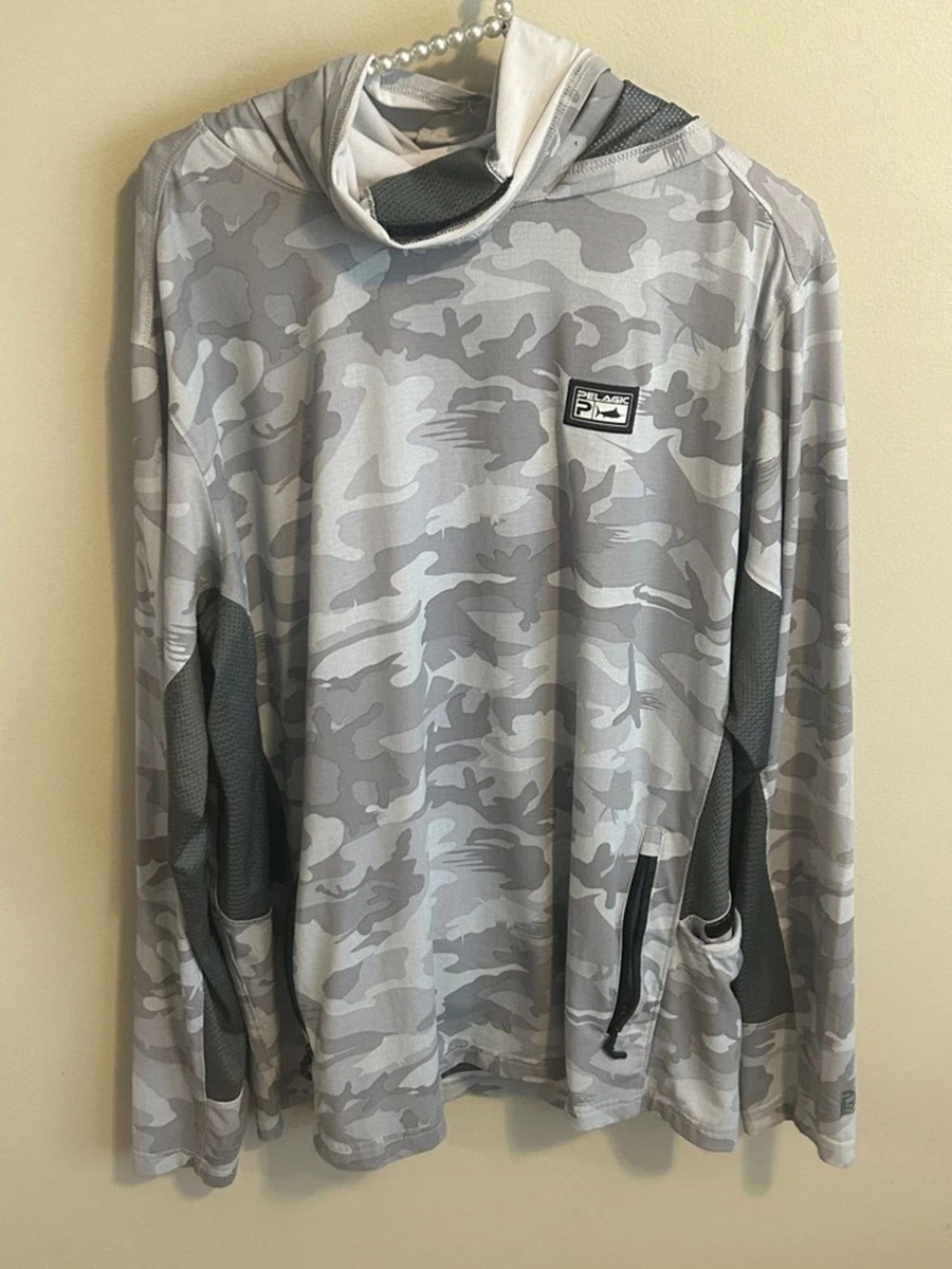 Chemise Pêche Homme PELAGIC AquaTek 2XL – UPF50 – Mahi Mind – Bleu Clair