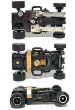 1pc AutoWorld X-Traction AFX HO Slot Car Chassis Black Wheel Goodyear Tire