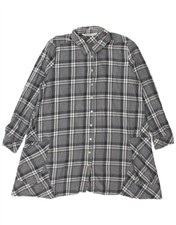 Zara Womens Shirt Blouse UK 16 Large Grey Check DQ12
