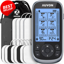 3-in-1 TENS Unit Muscle Stimulator EMS Massager 24 Modes Rechargeable 12 Pads US