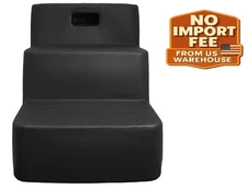 Horsemens Pride 3 Step Mounting Block Black Equestrian Stable Step Stool Durable