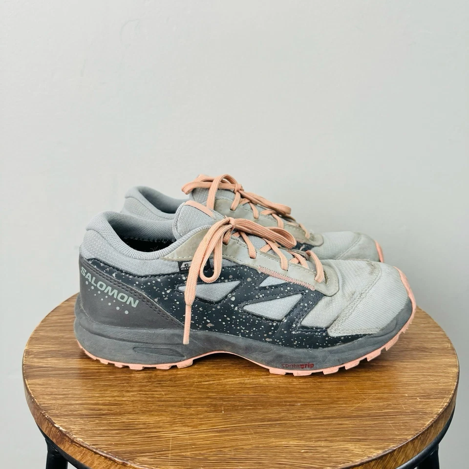 Sapato de caminhada Salomon Outway CS PW cinza/rosa júnior meninas tamanho 3 - Imagem 4 de 4