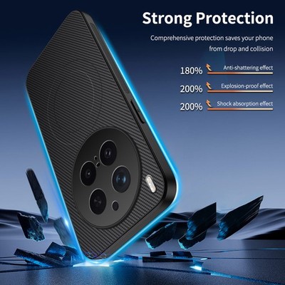 For vivo X300 Pro, Carbon Fiber Pattern Shockproof Phone Case Hybrid Soft Cover