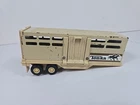 VTG Tonka 811974-A Horse Trailer Metal All Doors Work 1970 Tan Equestrian Toy