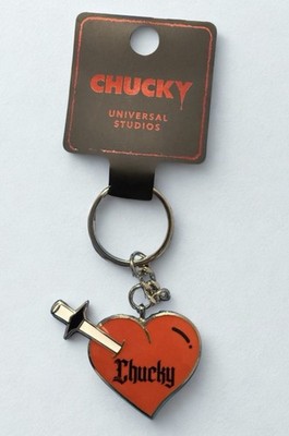 Universal Studios Chucky Heart Dagger Metal Horror Keychain Collectible