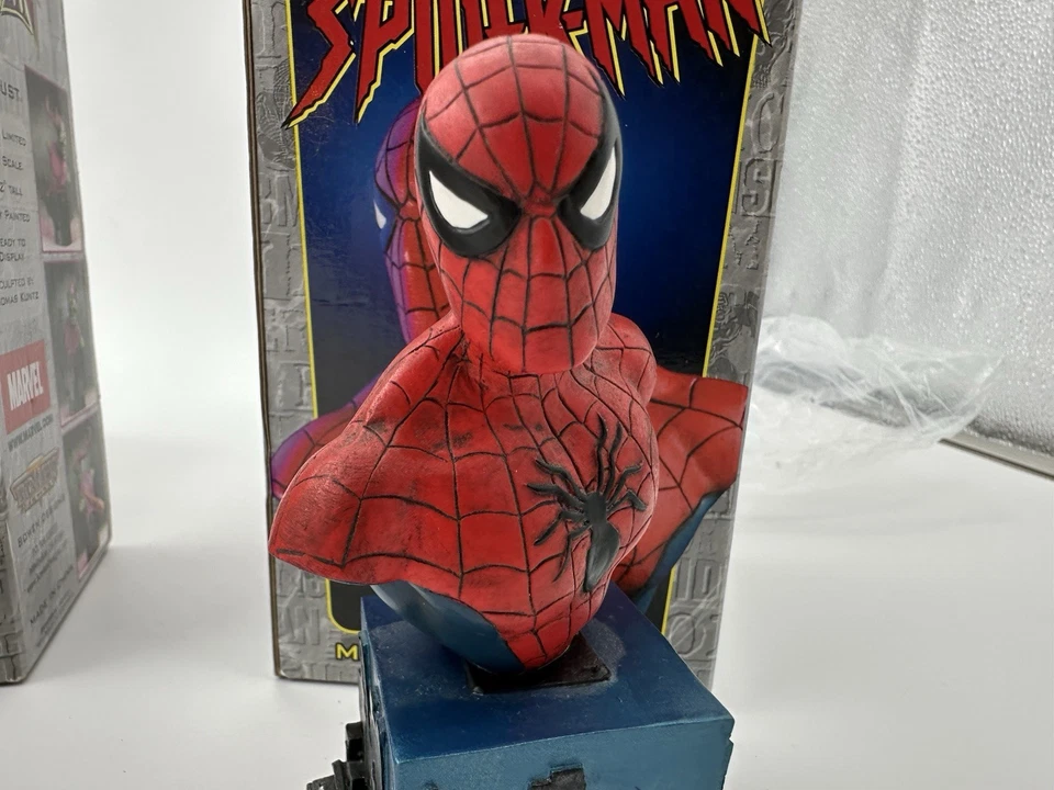 Lote MINIBUSTO SPIDER-MAN (1er original) de bowen designs Duende Verde 2001 Foto 2 de 4