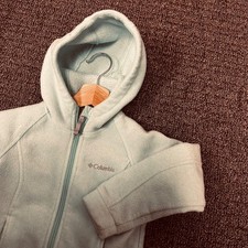 Columbia Fleece Zip Up Hoodie Kids Size 4/5 Jacket Outdoors Warm Cozy Activewear