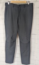 COMME DES GAR ONS Homme Plus Gray Pinstripe Pants Armor Open Knee CDG Mens M