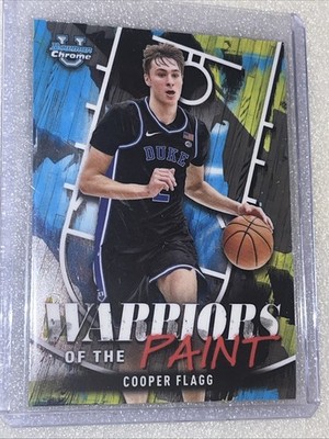 2025 Topps Chrome Cooper Flag Rookie WARRIORS OF THE PAINT   VeryCleanCard!!