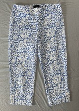 Talbots 'The Perfect Skimmer' Lightweight Stretch Cotton Crop Chino Pants. 8 EUC