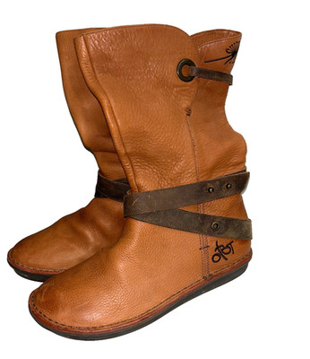 OTBT Johnston Women's Size 7.5 Genuine Leather Harness Boots Boho Western Riding