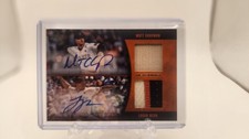 2025 Topps Series 2 Matt Chapman Logan Webb Dual Auto Game Used Relic ORANGE /25