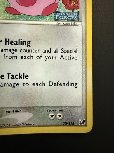 Pokémon TCG EX Unseen Forces 2005 Chansey 40 20/115 Reverse Holo Stamped NM - Bild 2 von 18