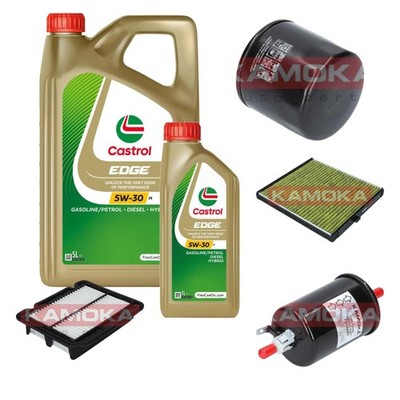 KAMOKA Inspektionspaket CASTROL EDGE 5W-30 M 6L für Chevrolet Aveo/Kalos