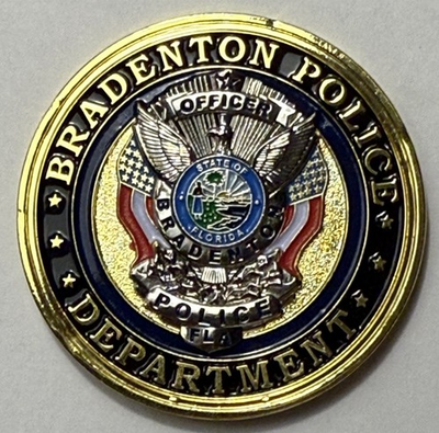 #ad Bradenton Police Department Florida Challenge Coin $29.99