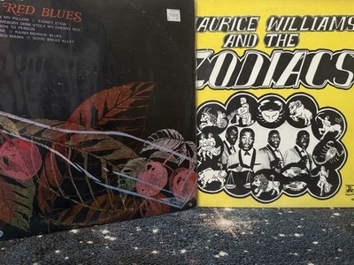 Lot of 2 - Cherry Red Blues + Maurice & the Zodiacs 1970s Blues and Doowop LPs