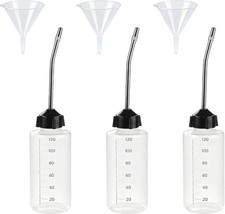 3 Pcs Needle Oiler 4 OZ , Precision Gun Oil Bottle, LDPE Oil Applicator with Ex