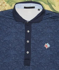 GREYSON Frederica Oak Tree Printed Short Sleeve Polo Shirt Medium