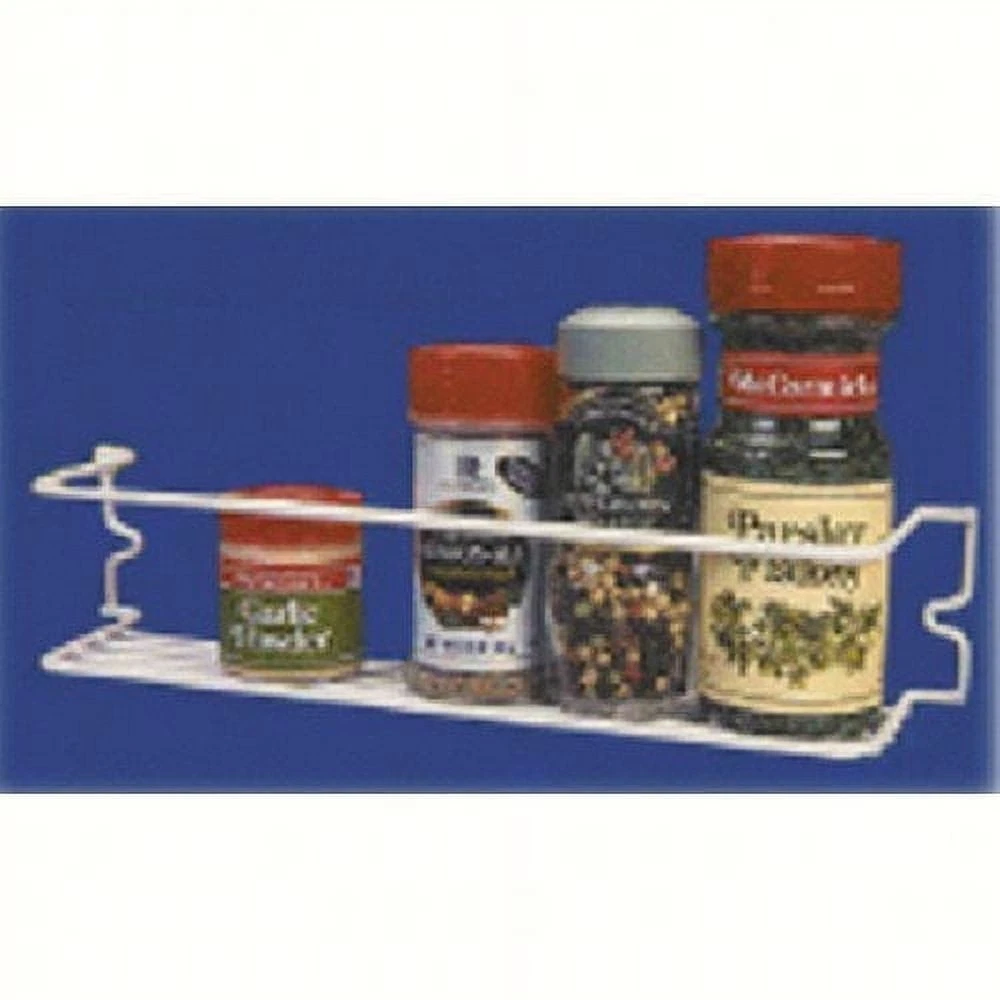 White Spice Rack W/ 2 Tiers & Non-Slip – Holds 20 Spice Jars For Kitchen