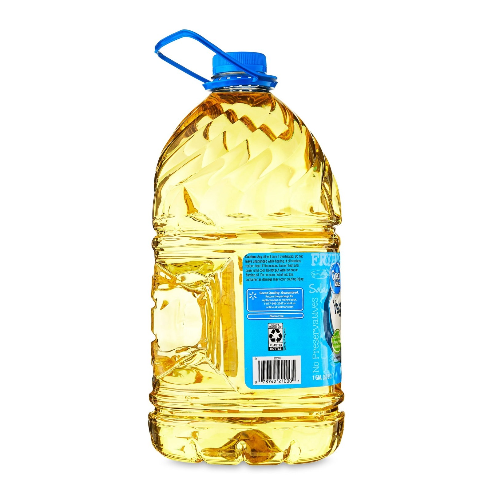 Great Value 100% Pure Vegetable Oil 1 Gallon – Soybean Oil, Gluten-Free, Kosher