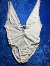 Vintage Avon Fashions Lingerie Bodysuit Teddy Coquette Cute Pastel Large