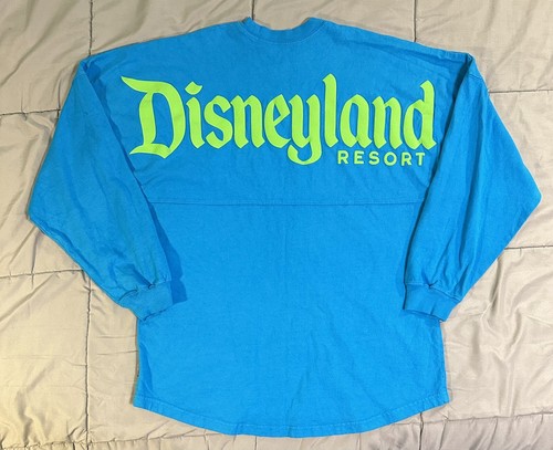 Disneyland Resort Spirit Jersey Adult Size Medium Disney Parks Blue/Neon RARE!