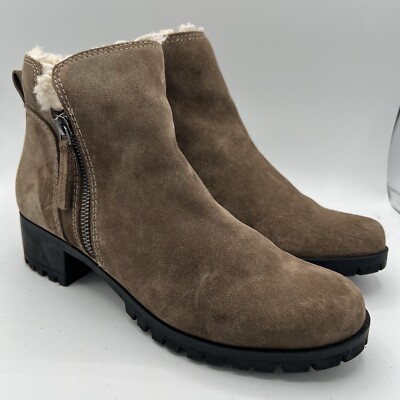 Treasure & Bond Paisley Brown Boots Women s 8.5 Chunky Lug Sole Shearling Trim
