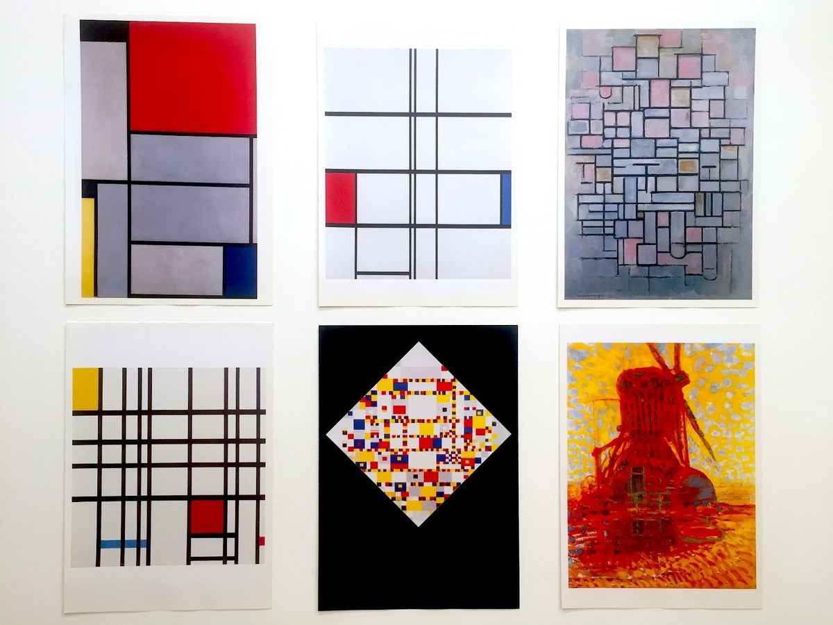 PIET MONDRIAN RARE VTG 1994 LITHOGRAPH PRINT MODERNIST POSTERS