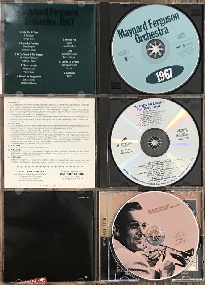 6 jazz swing cd bundle - Maynard Ferguson Basie Miller Goodman Herman James  - Image 2 of 4