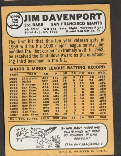 1968 Topps Baseball Cards Scegli una carta a scelta 295-660 EX X-MT 1/25 Set Break - Foto 382 di 490