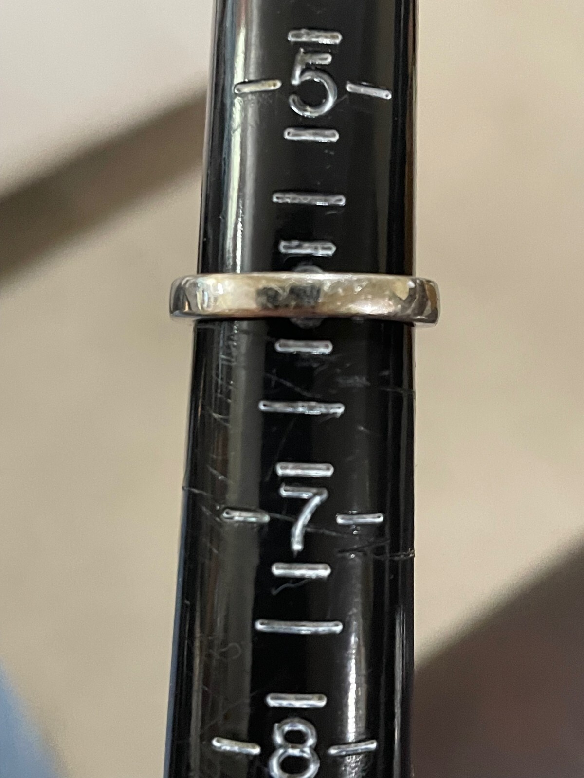 Amethyst & Diamond Ring solid 14K White Gold. Siz… - image 8