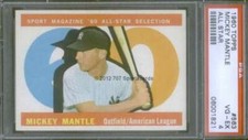 1960 Topps #563 Mickey Mantle PSA 4 Yankees AS  (1821)