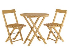 Salon, deux chaises avec table en hêtre, pour balcon, jardin et fête