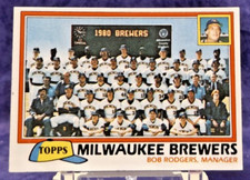 1981 Topps #668 - Milwaukee Brewers Team - Bob Rodgers Manager - Excellent