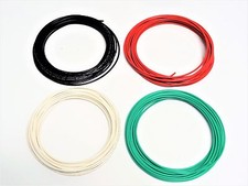 18 GAUGE PRIMARY WIRE WHITE GREEN RED BLACK AWG STRANDED COPPER POWER 25 FT EA