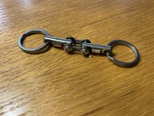 EDC Titanium Bike Link Keychain, Brass Swivels Titanium Split Key Rings 4
