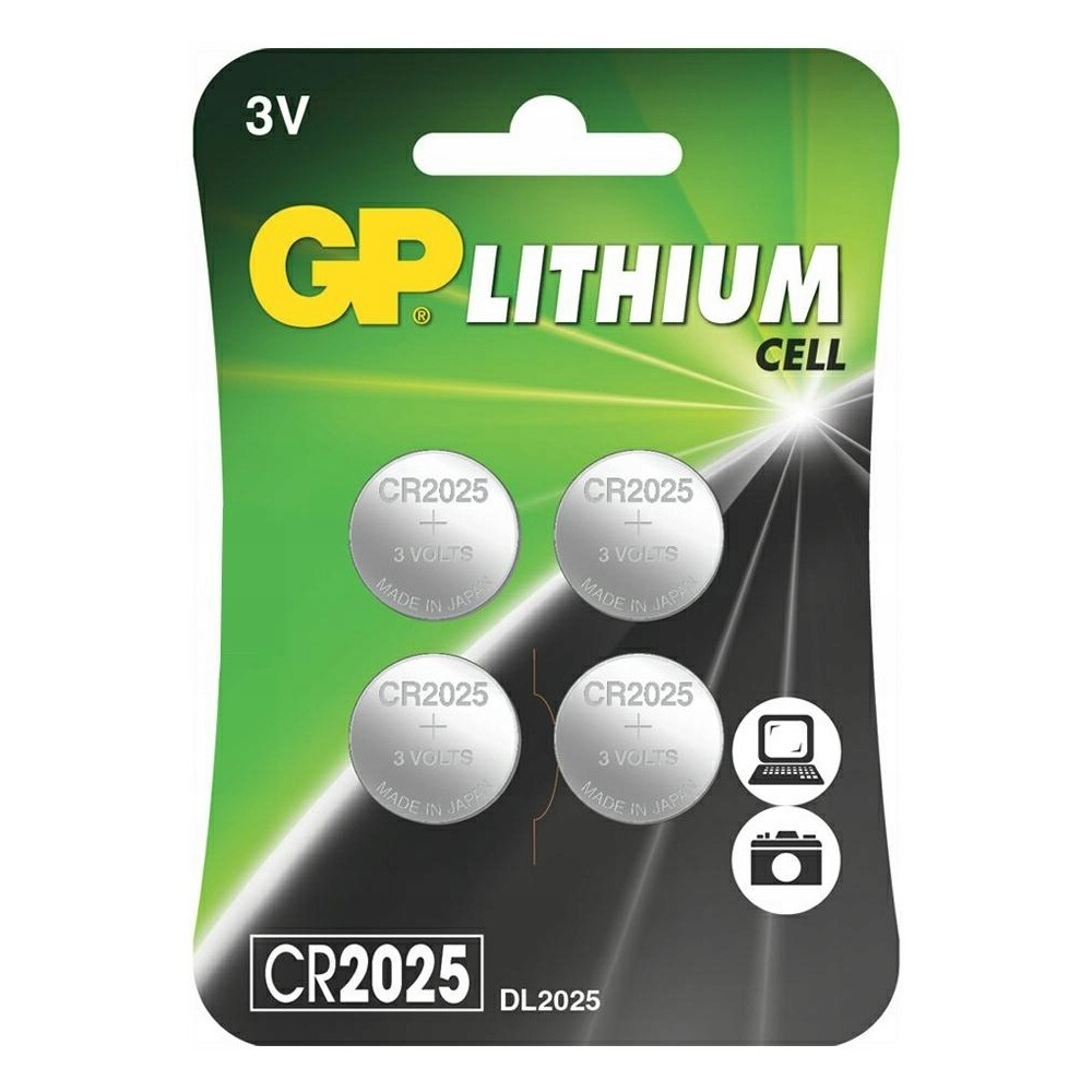 4 x GP CR2025 Lithium Batteries 3V Coin Cell DL2025 2025 BR2025 4P ...