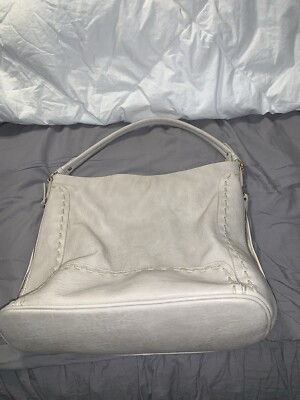 Sasha + Sofi Light Warm Cream Vegan Faux Leather Shoulder Bag Crossbody Purse