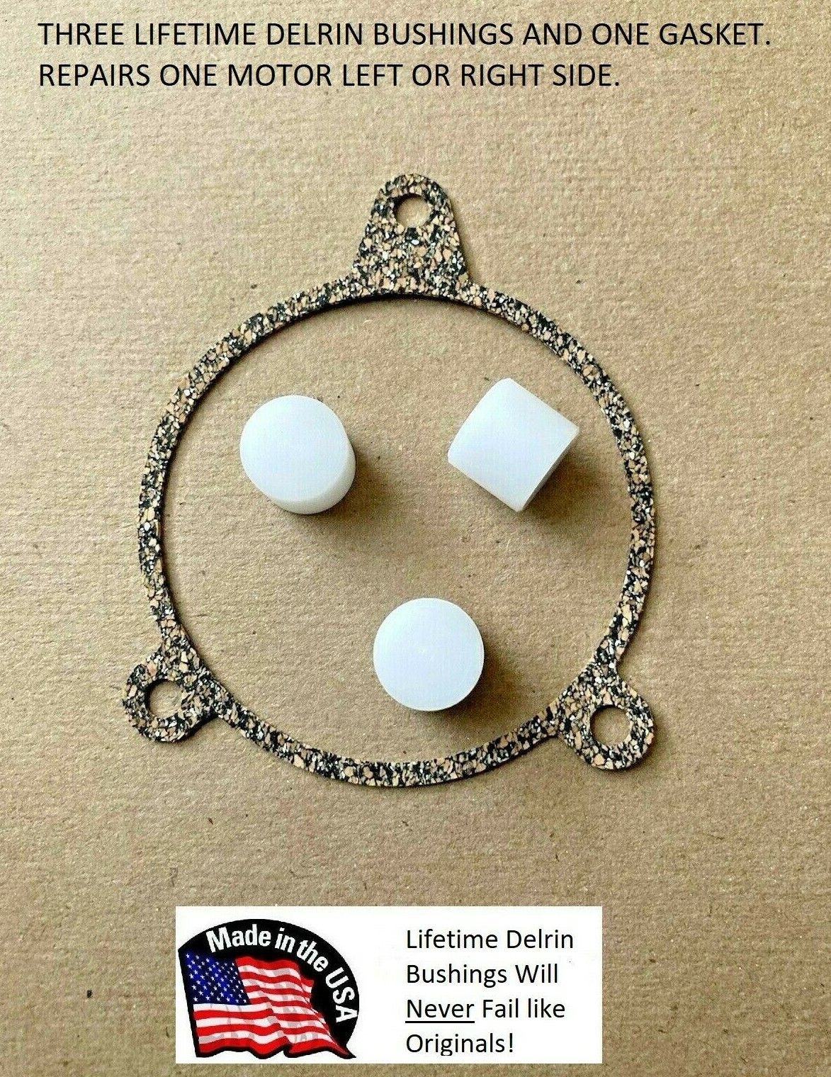 Corvette Reatta Headlight Motor Repair kit HD Bushings Gasket