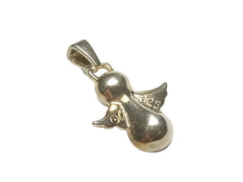 Ciondolo piccolo angelo in argento sterling - lungo 3/4 pollici - .925 - Foto 2 di 2