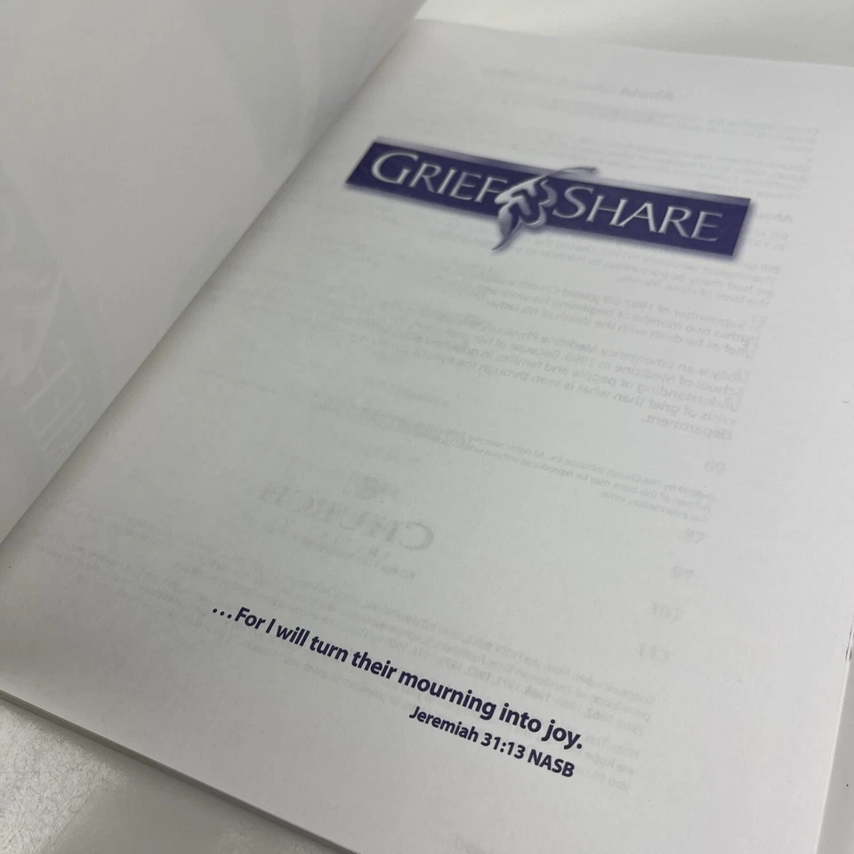 Grief Share: Your Journey from Mourning to Joy Paperback Workbook, New 1999 - Image 2 of 4