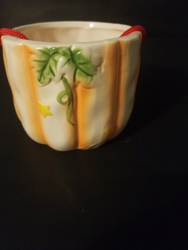 Vintage Royal Norfolk Halloween Ghost Pumpkin Planter Candy Dish Cup Boo Bat - Picture 6 of 12