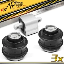 A-Premium 3x Engine Motor & Transmission Mount for Benz C280 W202 1998-2000 Auto
