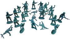 PLASTIC 2" ARMY MILITARY TOY SOLDIERS LOT OF 23 ASSORTED SOLDIERS