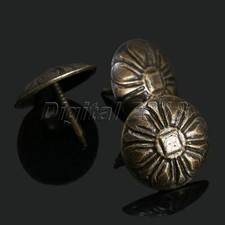 16x14mm Vintage Bronze Upholstery Nails Tacks Studs Furniture Protect Set Home