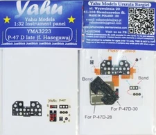 Yahu Models 1/32 Republic P-47D Thunderbolt Late Instrument Panel for Hasegawa