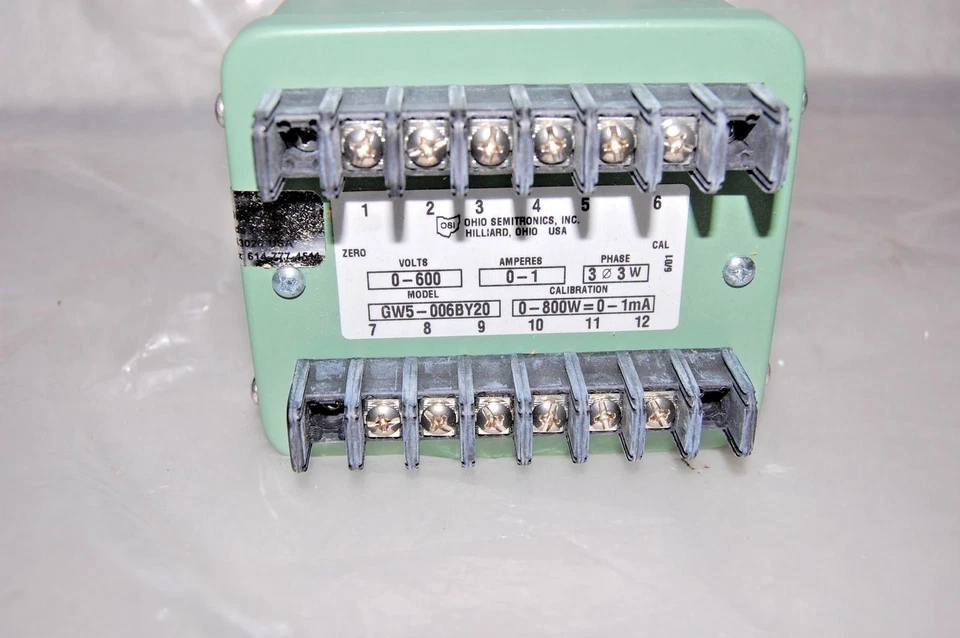 TRANSDUCTOR OHIO SEMITRONICS GW5-006BY20 Foto 4 de 4