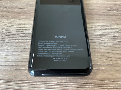 Hokonui 10000mAh Wireless Portable Charger, 10W Qi Wireless, 18W